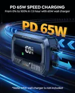 YaberAuto 12-in-1 Jump Starter with Air Compressor 8000A 160PSI 65W Charging, Portable Car Battery Jump Starter (All Gas/12L Diesel) Jump Box Car Battery Jumper Starter Portable Jumper Cables, 160W DC - Image 5