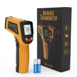 KNINE OUTDOORS Infrared Thermometer Laser Temperature Gun, -58℉ to 1112℉, Single Laser Targeting, Distance to Spot Ratio 12:1, for Cooking, Oven and Meat (Orange)