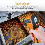 Upgrade 2023 Laser Infrared Thermometer Non-Contact Digital Temperature Gun, -58℉～1112℉(-50℃～600℃) IR Thermometer for Industrial, Kitchen Cooking, Automotive, HVAC (Not for Human Body Temp) - Image 5