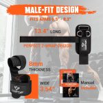 Weight Lifting Straps with D Rings, 2 In 1 Heavy Duty Gym Wrist Straps for Men, 8mm Neoprene Padded Non-Slip Lifting Wrist Straps for Weightlifting, Deadlifting, Cable Machine Workouts & Pull-Ups - Image 3