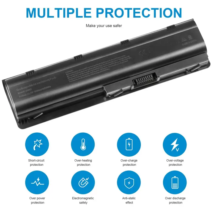 Futurebatt New Spare Battery fit HP 593553-001 593554-001 636631-001 593550-001 593562-001 586007-851 HSTNN-Q62C HSTNN-CBOW HSTNN-IB0N HSTNN-IB0X MU06 MU09 Pavilion G7 G6 G4 - Image 5