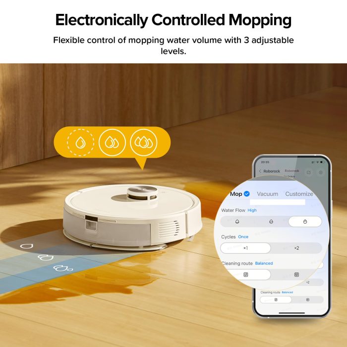 roborock Q7 M5+ Robot Vacuum and Mop, Upgraded from Q5 Max+, Up to 7-9 Weeks Self-Empty, 10000Pa Suction, Dual Anti-Tangle System for Pet Hair & Carpet, PreciSense LiDAR Navigation, App Control, White - Image 3