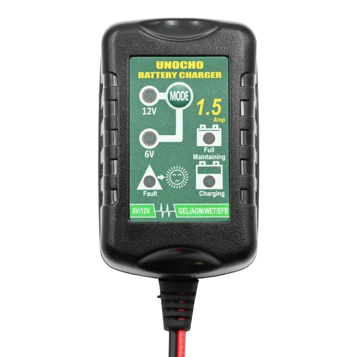 6V 12V Battery Charger 1.5A Automatic Battery maintainer trickle Battery Charger Smart Float Charger for auto car Motorcycle Lawn Mower Boat Motorcycle Snowmobile - Image 2