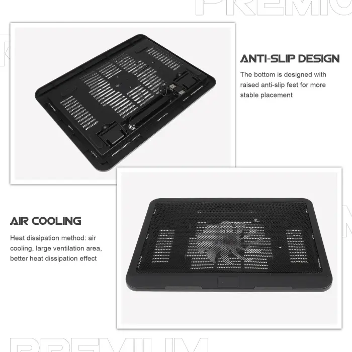 Kisangel Silent Laptop Cooling Pad with Ultra-Thin Design Large Ventilation Area Quiet Fan for Efficient Heat Dissipation Computer Accessory Compatible with Gaming Laptops and Notebooks - Image 4