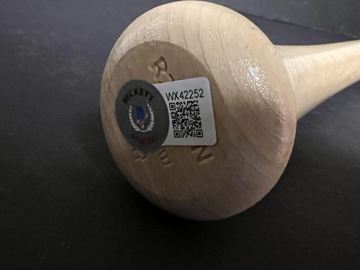 Michael Harris Atlanta Braves Autographed Signed Blonde Baseball Bat BECKETT Witness Hologram - Image 2