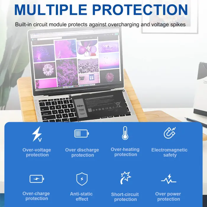 YRDD6 Battery for Dell Inspiron 5591 7586 5491 5481 5482 5485 3310 2-in-1 15 3582 3583 3593 3584 5590 5593 5594 5585 5598 14 3493 5493 5480 3793 Vostro 3491 5481 5581 5490 5590 0YRDD6 01VX1H 0VM732 - Image 3