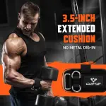 Weight Lifting Straps with D Rings, 2 In 1 Heavy Duty Gym Wrist Straps for Men, 8mm Neoprene Padded Non-Slip Lifting Wrist Straps for Weightlifting, Deadlifting, Cable Machine Workouts & Pull-Ups - Image 5