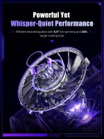 llano V12 Ultra Laptop Cooling Pad with Smart Software Control, RGB Gaming Laptop Fan Cooler Stand, 5.5" Turbo Fan, Adjustable Speed, 3*USB 3.0 Ports, 3 Height Stands, for 15.6"-19" Laptops, Black - Image 7