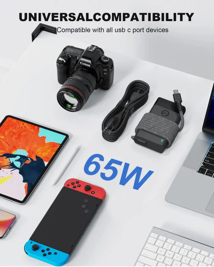 STJJNNWI 65W USB Type C Laptop Charger Compatible with HP Envy x360, EliteBook 840, Spectre x360, Zbook Firefly, Omnibook, ProBook, Chromebook, Elite x2 USBC Computer AC Power Cord - Image 2