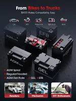 ANCEL BA101 Car Battery Tester, 12V Digital Automotive Alternator Meter Diagnostic Tool,100-2000 CCA Load Capacity, Charging & Cranking Analyzer for Truck, Boat, RV, Marine Vehicle, and More - Image 6