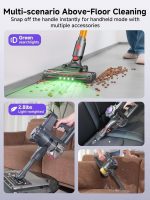 MONSGA Cordless Vacuum Cleaner, 45KPa 400W Stick Vacuum for Home, 50Mins Anti-Tangled Vacuum Cleaner with Charging Dock, Light-weighted Handheld Vacuum for Pet Hair/Carpet/Floor, LED Touch Display,MV3 - Image 5