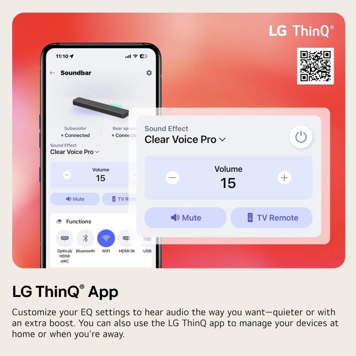 LG Soundbar with AI Sound Pro for Clear Vocals & Seamless TV Control - Image 4