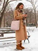 BAGSMART 15.6 Inch Laptop Case Sleeve Compatible with MacBook Pro 16 Inch,15.6 Inch HP,Dell,Acer Aspire,Asus Notebook, Lightweight Laptop Bag for Women with Shoulder Strap,Pocket,Handle, Pink - Image 2