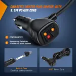 Nilight 12 Inch Roof Top Strobe Lights 48LED Hazard Light Emergency Safety Warning LED Flashing Bar Magnetic Mount 12V 24V Cars Trucks Tractors Snow Plows Construction Vehicles - Image 5