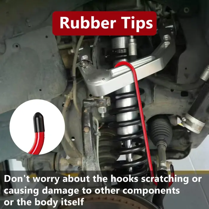 BFXM 2PCS Brake Caliper Hanger Compression Mechanic Tool with Rubber Tips, Durable Steel, Rust-Proof Automotive Tools for Braking, Axle, Suspension, Herramientas para Extensión de Frenos - Image 6