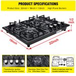 FORIMO Gas Cooktop 22Inch，Built in Gas Cooktop 4 Burners Stainless Steel Stove with NG/LPG Conversion Kit Thermocouple Protection and Easy to Clean - Image 8