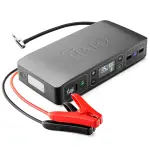 HALO Bolt Air 58830 Portable Car Battery Jump Starter | 100 PSI Air Compressor, 58.8Wh USB Power Bank, Emergency Floodlight & Charger, Jumps Cars SUVs & Trucks, Inflates Tires, TSA Approved — Gray