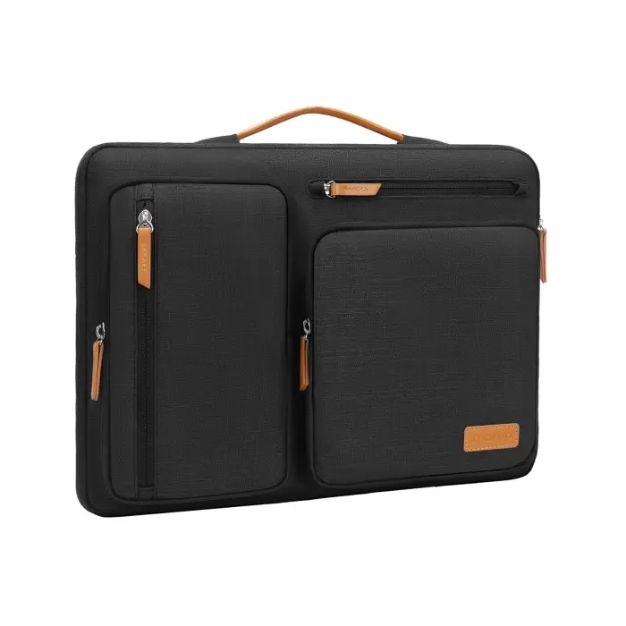 MOSISO 360 Protective Laptop Case 16 inch, 15-15.6 inch Laptop Sleeve Compatible with MacBook Pro 16, HP, Acer, Dell, Lenovo, ASUS, Side Open Carrying Case with 4 Zipper Pockets&Handle, Black - Image 1