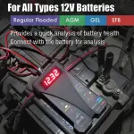 MOTOPOWER MP0514A 12V Digital Car Battery Tester Voltmeter and Charging System Analyzer with LCD Display and LED Indication - Black Rubber Paint - Image 3