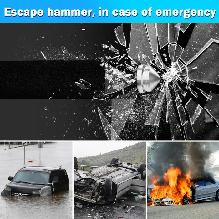 MONOJOY Steering Wheel Lock Universal Security Car Locks with Safety Hammer Heavy Duty Carro Wheel Locks Retractable Anti-Theft Prevention Device for Truck|SUV|Van Accessories, Black - Image 5