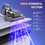 FEPPO Mattress Vacuum Cleaner, 16Kpa Bed Vacuum Cleaner with 253.7nm UV-C Light, 140°F Heat, HEPA Filter & Ultrasonic, Versatile Handheld Vacuums for Bed, Sofa, Couch, Crib(Corded, 500W) - Image 7