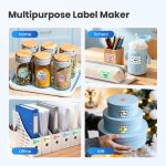 ETIKEZ PM260 Label Maker Machine with Tape, 2 Inch Label Tape Maker Bluetooth Label Printer, Inkless Portable Label Maker for Home, Kitchen, School, Office Organization, Black - Image 2