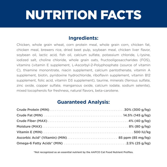 Hill's Science Diet Adult 1-6, Adult 1-6 Premium Nutrition, Dry Cat Food, Chicken Recipe, 4 lb Bag - Image 11