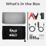 HALO Bolt Air 58830 Portable Car Battery Jump Starter | 100 PSI Air Compressor, 58.8Wh USB Power Bank, Emergency Floodlight & Charger, Jumps Cars SUVs & Trucks, Inflates Tires, TSA Approved — Gray - Image 3