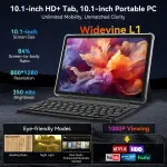 Tablet 2026 Latest Android 16 Tablets with 10.1 Inch Incell Display, 24GB RAM 256GB ROM /2TB TF, Gemini AI, T606 Octa-Core+8MP Camera, 5000mAh, Widevine L1, 2 in 1 Tablets with Keyboard Mouse Stylus - Image 5