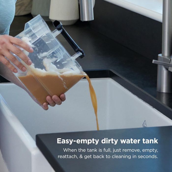 Shark StainStriker Portable Carpet & Upholstery Cleaner w/on board self cleaning - Spot, Stain, & Odor Eliminator, Includes 2 Cleaning Tools & 2 Cleaning Solutions, Charcoal, PX221BRN - Image 5