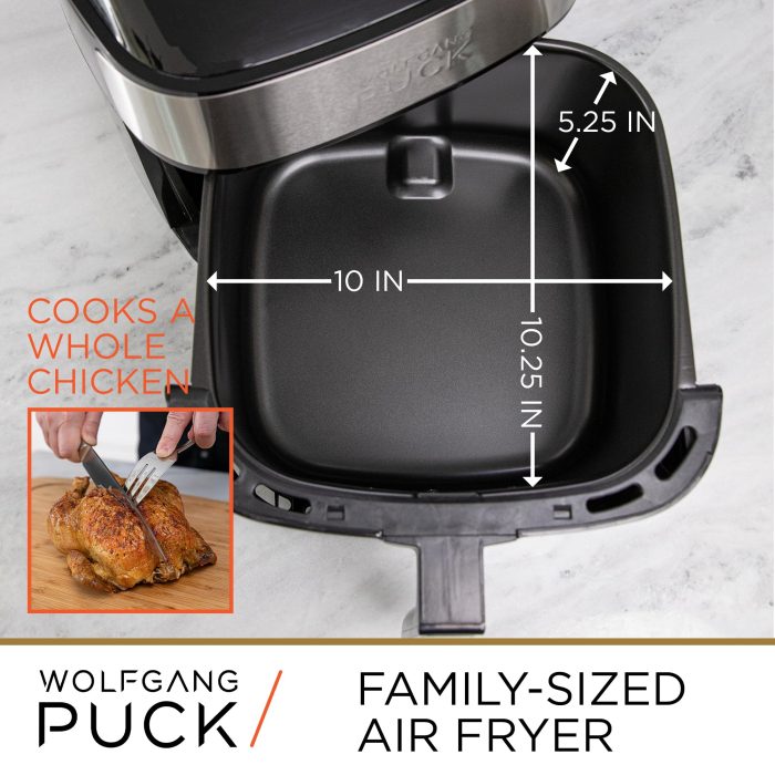 Family-Sized Wolfgang Puck Air Fryer 9.7 QT for Whole Chicken Cooking - Image 6