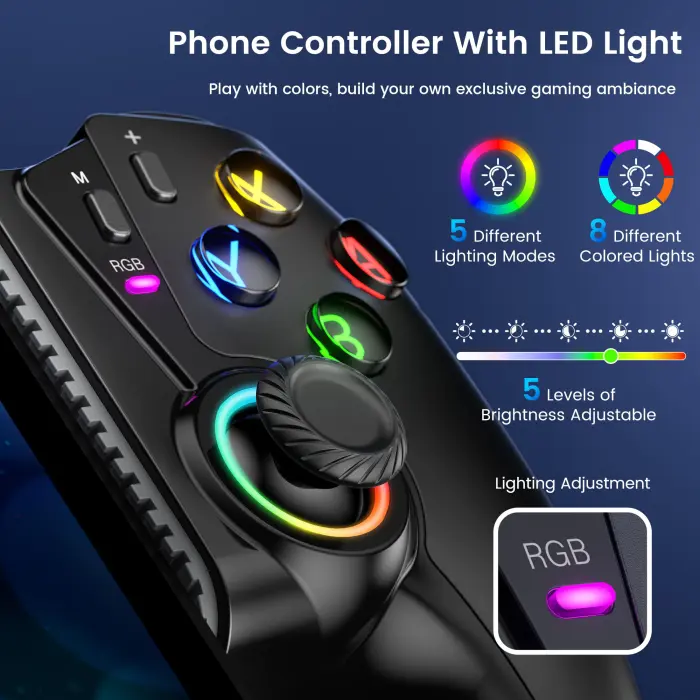 OKETY Switch 2 Controllers for Nintendo Switch 1/2/OLED/iPhone - Android, Switch 2 Pro Controller Replacement, One-Piece Wireless Switch Handheld Joypad with Turbo/Programmable/Vibration - Image 4