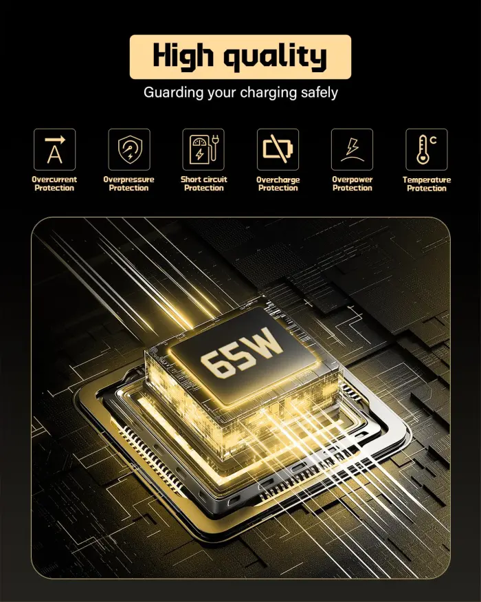 FUNNYERA 65W Charger Compatible with HP Laptop 45W Computer Charger Smart Blue Tip Power Cord - Image 3