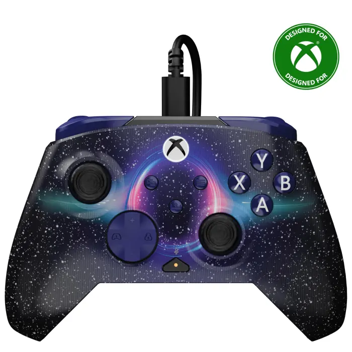 Turtle Beach Rematch Advanced Wired Gaming Controller for Xbox & PC – Lenticular, Multi-Design, Remappable Buttons, Hall-Effect Hair Triggers, 8ft Cable, Officially Licensed by Xbox – Dark Cosmos - Image 1