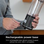 Ninja Blast Portable Blender, Cordless, 18oz. Vessel, Personal Blender for Shakes & Smoothies, BPA Free, Leakproof Lid & Sip Spout, USB-C Rechargeable,NAVY/SILVER, BC1555NV (Renewed) - Image 3