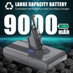EGR Upgraded 9000mAh V8 Battery Replacement Compatible with Dyson V8 Animal Battery Replacement V8 Absolute/Motorhead/Fluffy SV10 Carbon Fiber Vacuum Cleaner 2 Filters and 3 Screws Included - Image 6