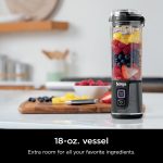Ninja Blast Portable Blender, Cordless, 18oz. Vessel, Personal Blender for Shakes & Smoothies, BPA Free, Leakproof Lid & Sip Spout, USB-C Rechargeable,NAVY/SILVER, BC1555NV (Renewed) - Image 8