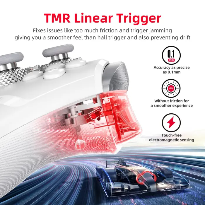 BEITONG KP40 Wireless Controller Ajustable TMR Joystick, Dual TMR Triggers, Optical Buttons for PC, Switch/Switch 2, Android, Steam, Bluetooth Gamepad with 1000Hz Polling Rate, 6 Axis, Turbo Control - Image 4