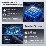 Android 16 Tablet 11 Inch with Gemini AI, T7250 Octa-Core, 24GB RAM + 256GB ROM /2TB TF, 16MP+8MP, 1920x1200 IPS HD Display, 8000mAh, Widevine L1, GPS, 2 in 1 Tablets with Keyboard Mouse Stylus - Image 4