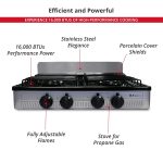 Koblenz PSK-400S 4 Portable Porcelain Cover and Four 16,000 BTU Burners, Stainless Steel Stove for Propane Gas, Silver - Image 5