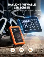 AstroAI S8 Air Jump Starter with Air Compressor, 3000A Peak Car Battery Jump Starter Portable (9.0 Gas/6.5L Diesel) with 150PSI Cordless Auto-Shutoff Tire Inflator, 12V Battery Charger Booster(Orange) - Image 6