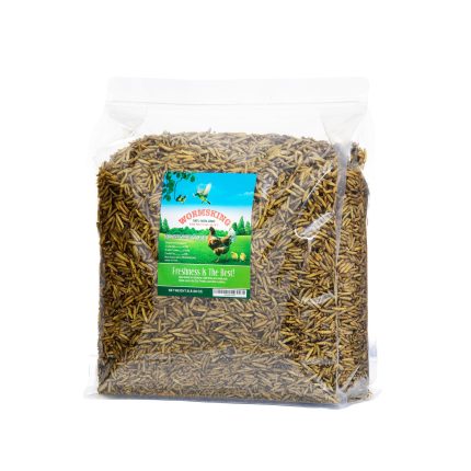 WORMSKING 5LB Dried Black Soldier Fly Larvae, More Calcium Than Dried Mealworms, High Protein Chicken Feed,Duck Food, BSFL, Duck Treats
