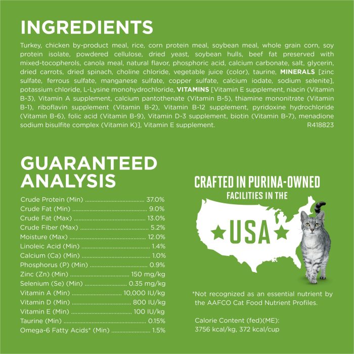 Purina ONE Natural, Low Fat, Weight Control, Indoor Dry Cat Food, +Plus Indoor Advantage - 16 lb. Bag - Image 8