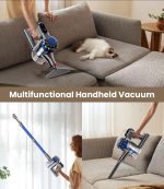 KARDV Cordless Vacuum Cleaner, 500W/40Kpa Vacuum Cleaners for Home, 60Mins Stick Vacuum with LED Display, Anti-Tangle & Wall Mount Charging, 8 in 1 Lightweight Vacuum for Hard Floors Carpet Pet Hair - Image 3