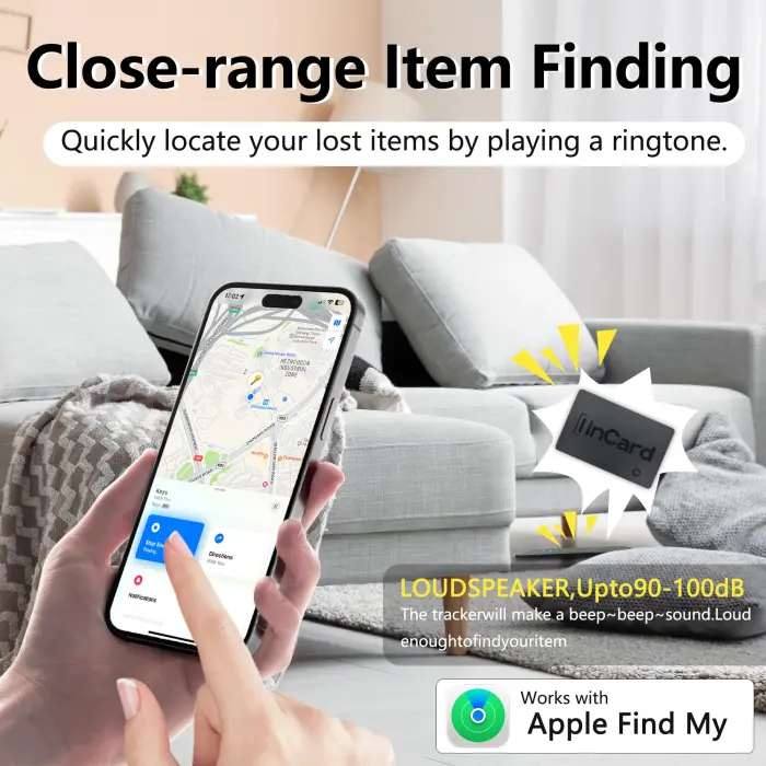 Wallet Tracker (Both iOS and Android) IP68 Bluetooth Smart Finder Card GPS Tracker for Bags Passport Works with Apple Find My (Apple MFi Certified) & Google Find My Device - Over 5 Year Battery Life - Image 5