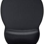 MROCO Ergonomic Mouse Pad with Gel Wrist Rest, Smooth Wrist Support Surface, Non-Slip PU Base for Pain Relief, Comfortable Mousepad for Computer, Laptop, Office & Home, 9.4 x 8.1 in, Black