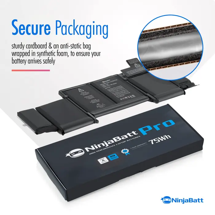 NinjaBatt Battery A1502 A1582 for Apple MacBook Pro Retina 13” A1493 [Early 2015, Mid 2014, Late 2013] - High Performance [75Wh/11.42V] - Image 6