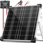 Voltset 12V Solar Battery Charger - 20W Waterproof Solar Power Trickle Charger Battery Maintainer Tender with MPPT Charge Controller - Solar Panel Kit for Car RV Boat Marine Trailer Automotive