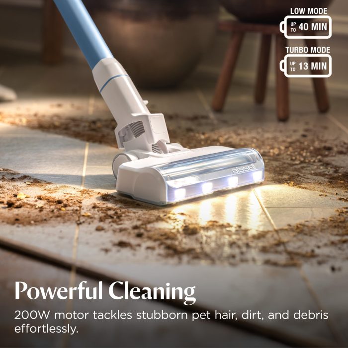 Bissell PowerClean 200W Self-Standing Cordless Vacuum w/Tangle Free Brush Roll, Removeable Battery, Wall Mount, Upholstery Tool & Bright Headlights, 4173 - Image 7
