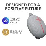 Ultimate Ears MINIROLL Ultra-Portable Waterproof Bluetooth Speaker, Big Bass, IP67 Dustproof, 131 ft Range - Gentle Grey (Renewed) - Image 2